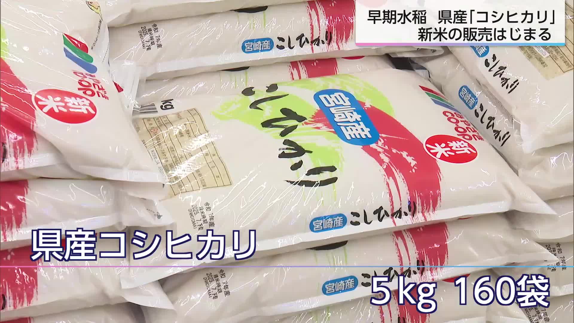 宮崎産コシヒカリ15キロ〜20キロ 待ってました」県内産コシヒカリの新米販売開始・価格は去年より